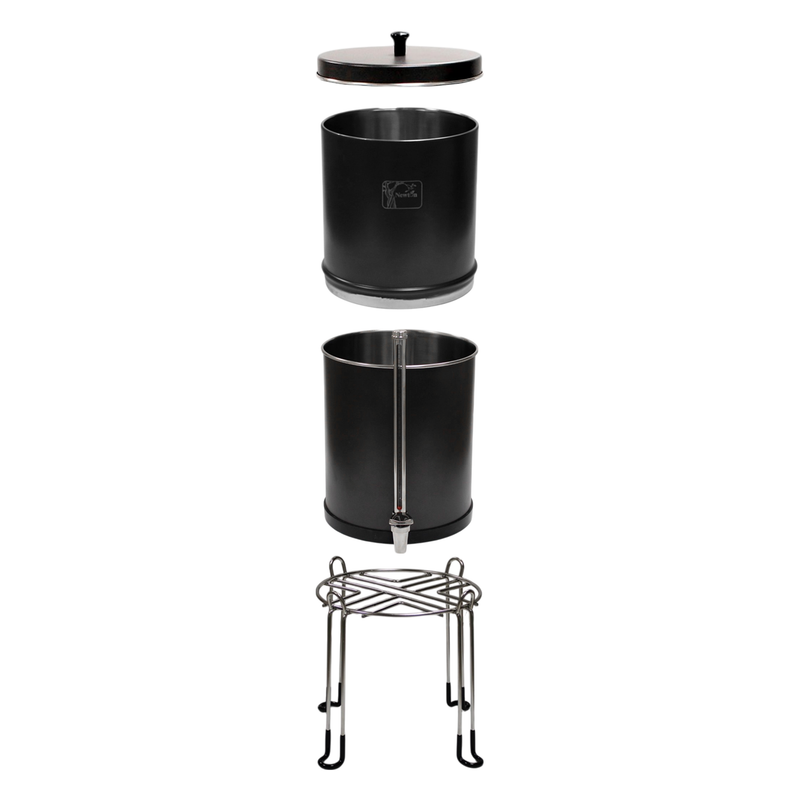 Laden Sie das Bild in Galerie -Viewer, Newton 8.5 Litre Gravity-Powered Water Filter System Black and White