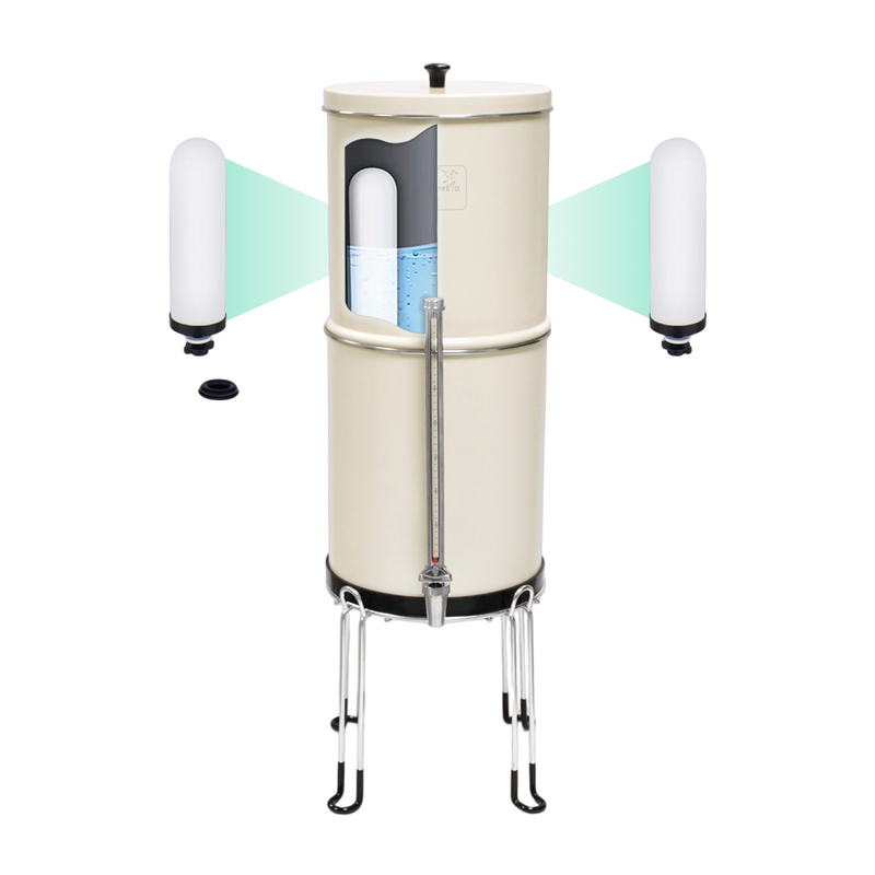 Laden Sie das Bild in Galerie -Viewer, Newton 8.5 Litre Gravity-Powered Water Filter System Black and White