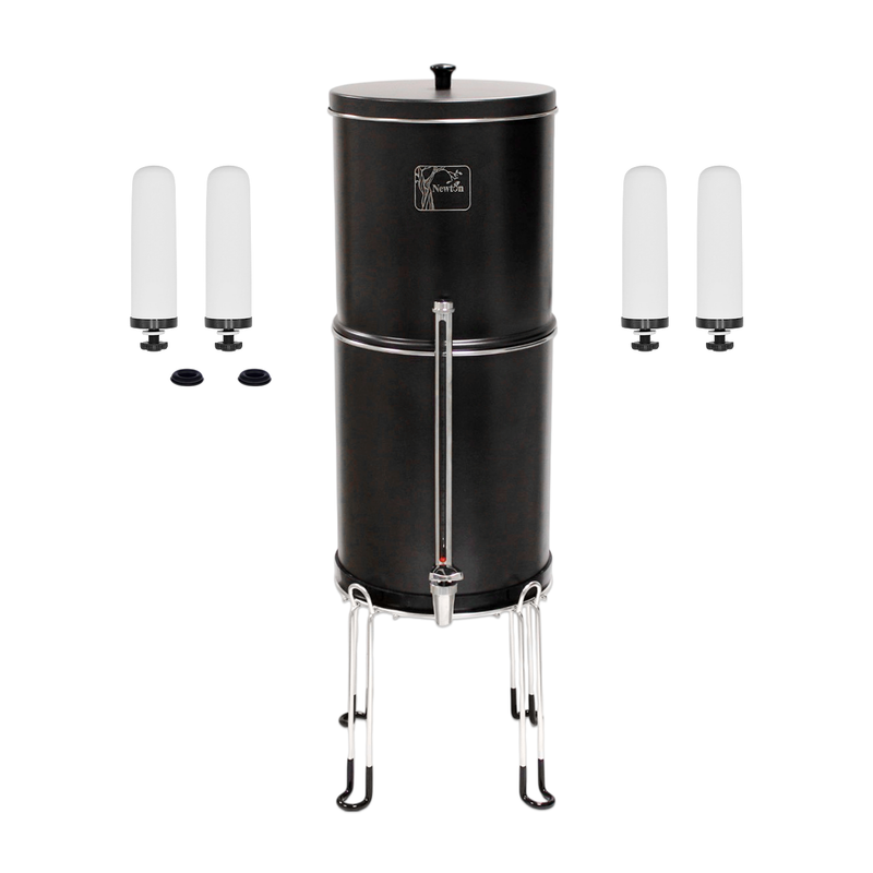 Laden Sie das Bild in Galerie -Viewer, Newton 8.5 Litre Gravity-Powered Water Filter System Black and White
