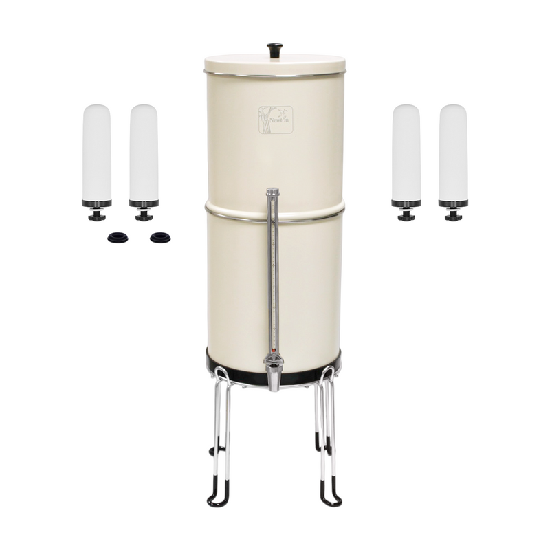 Laden Sie das Bild in Galerie -Viewer, Newton 8.5 Litre Gravity-Powered Water Filter System Black and White
