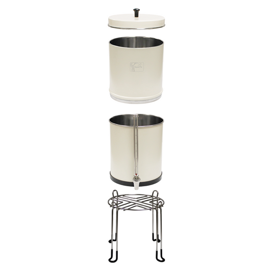 Newton 8.5 Litre Gravity-Powered Water Filter System Black and White