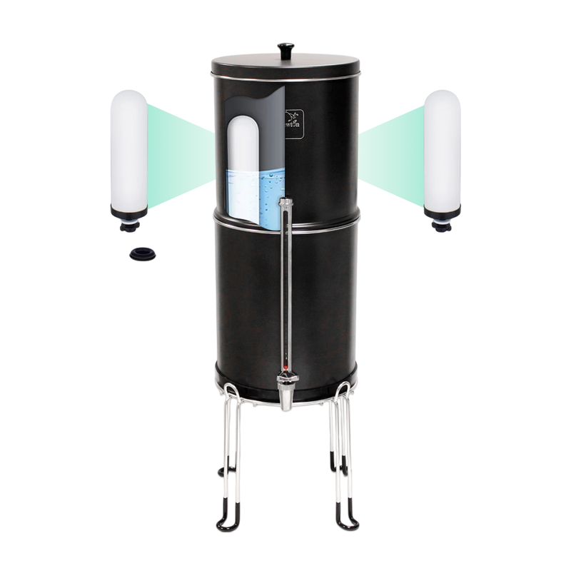 Laden Sie das Bild in Galerie -Viewer, Newton 8.5 Litre Gravity-Powered Water Filter System Black and White
